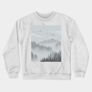 Foggy Forest Landscape Crewneck Sweatshirt